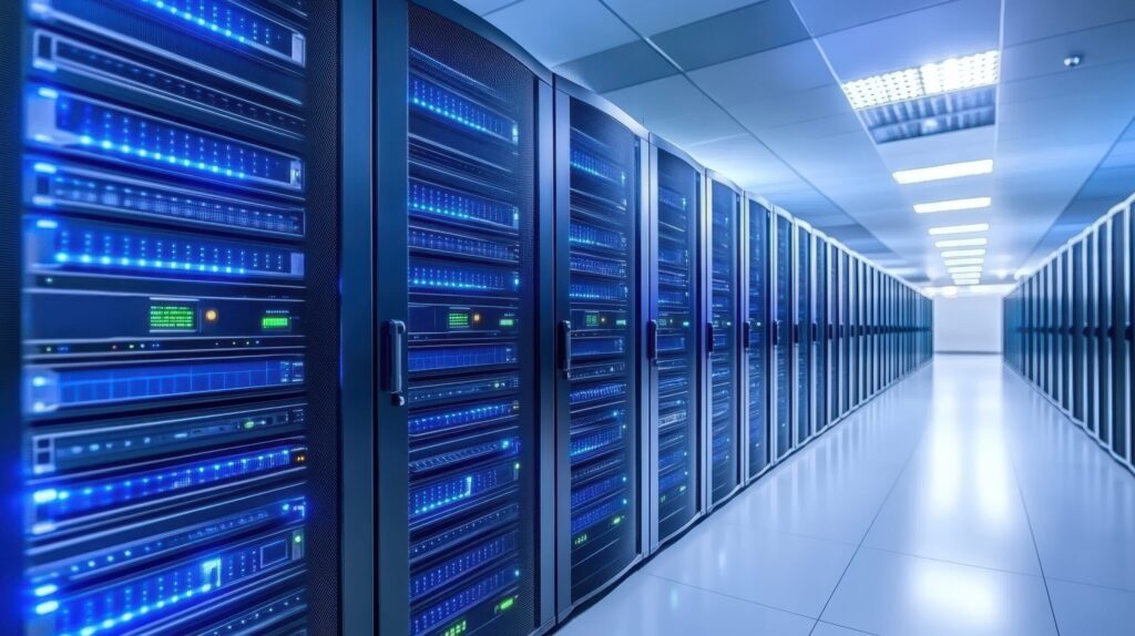 servers in a data center, exploring the infrastructure of modern cloud computing and storage solutions