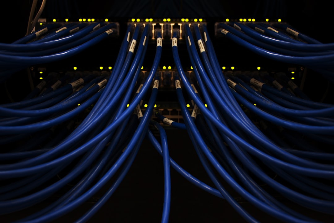 Home a-bunch-of-blue-wires-connected-to-each-other-pspf-xgom5w